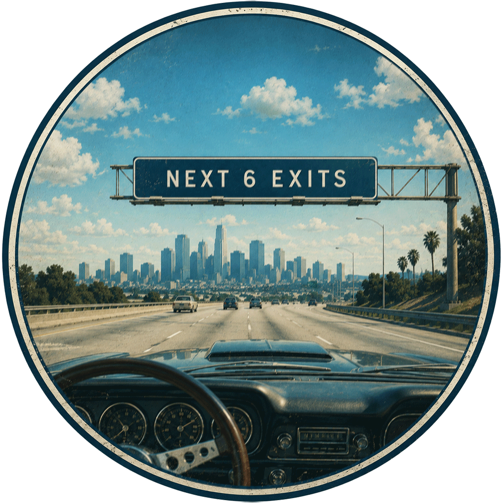 Next 6 exits logo/profile pic